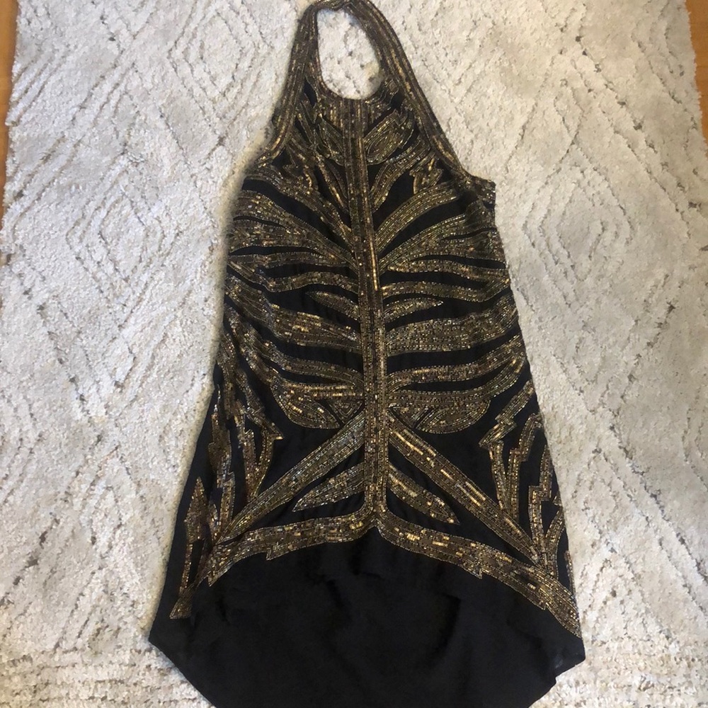 Marciano Gold Sequin Dress